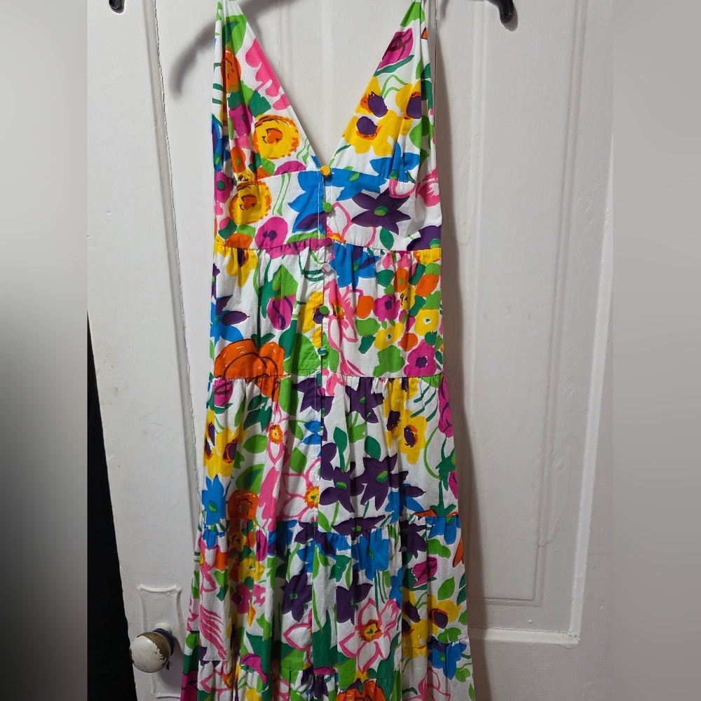 J. Crew Floral Multi-Color Maxi Dress - Picture 2 of 7